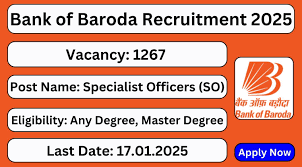 Bank of Baroda SO Recruitment 2025