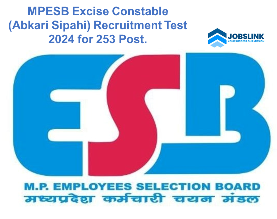 MPESB Excise Constable Recruitment
MPESB Excise Constable (Abkari Sipahi)
Madhya Pradesh Employee Selection Board
MPESB
